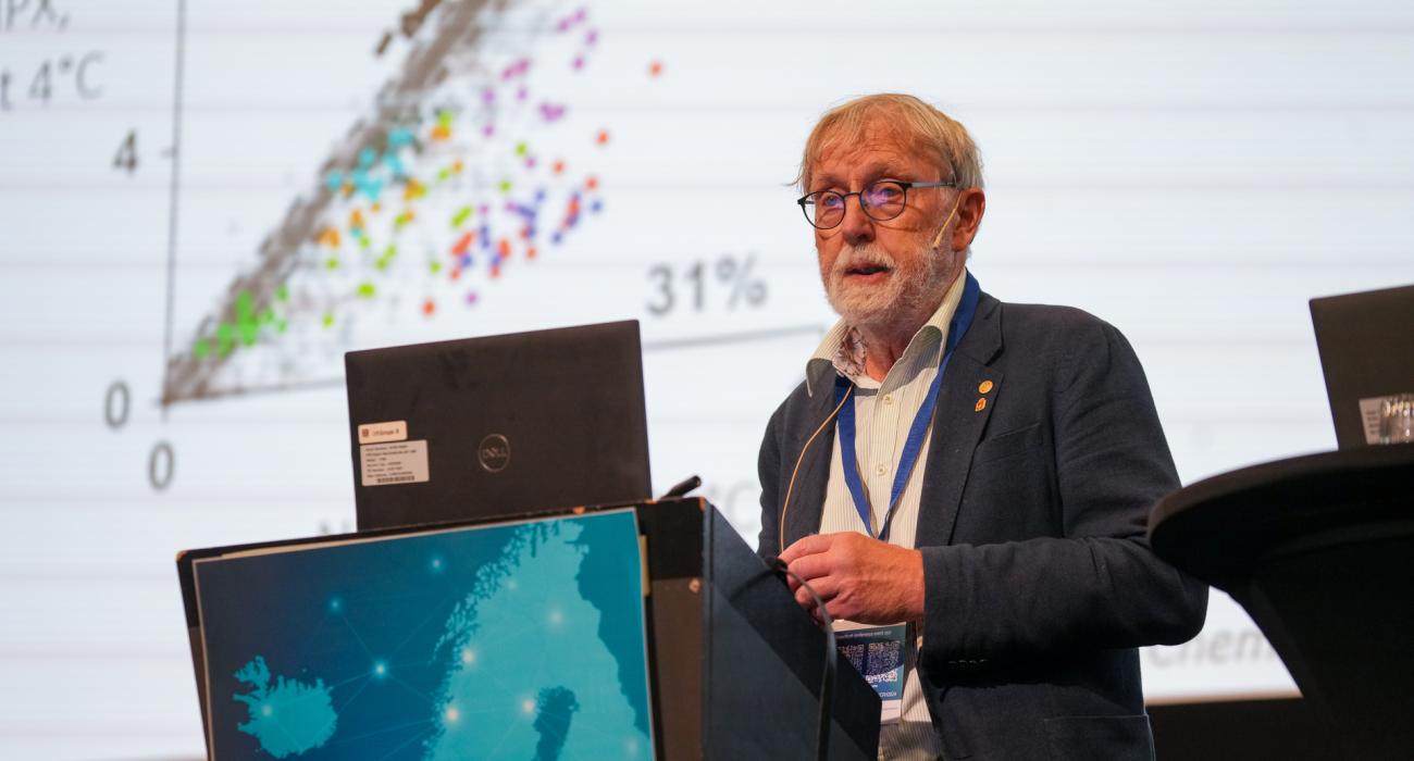 Speaker at Nordic Conference on Future Health. Photo: Geir Otto Johansen / NTNU